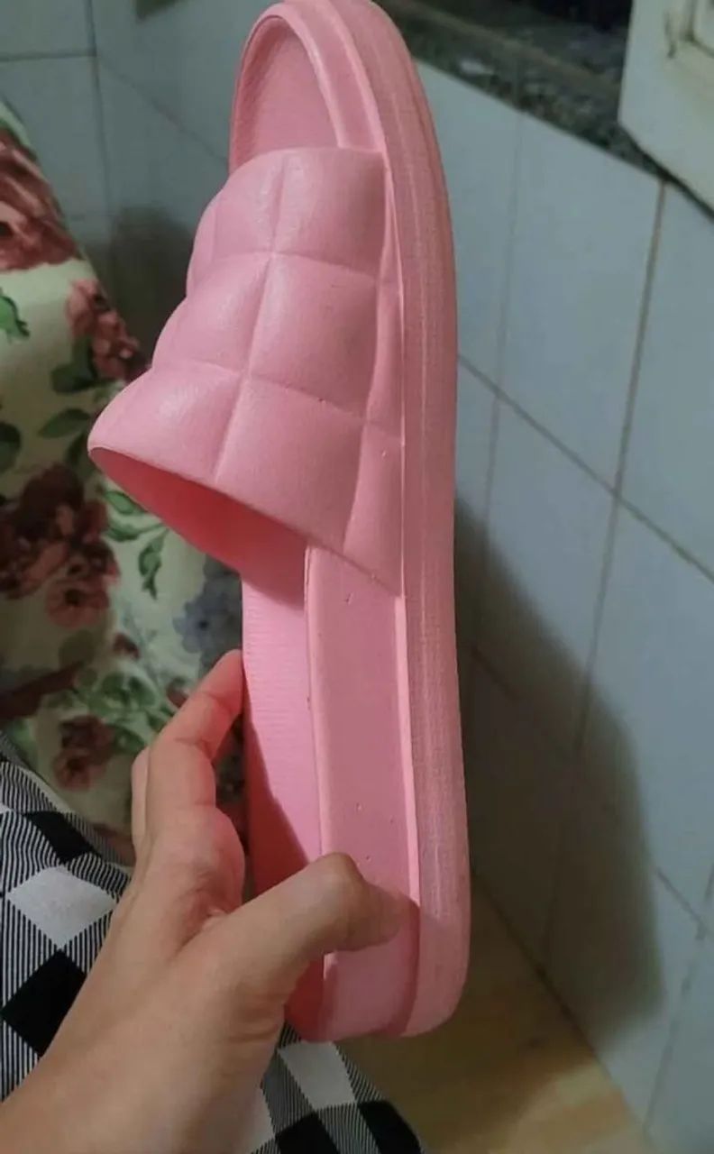 Sandália/ sapato Slide nuvem Rosa 39 Moleca - Foto 5