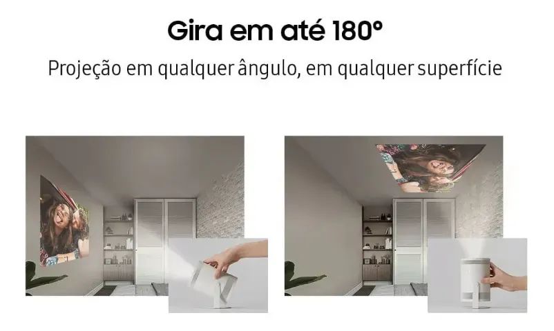 PROJETOR SMART SAMSUNG FREESTYLE PORTÁTIL 30 A 100" FULL HD - Foto 5