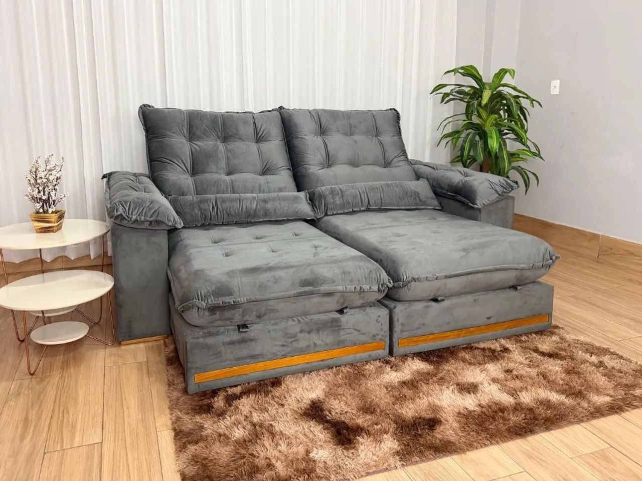 Sofá Retrátil e Reclinável Istambul 2.10m - Entrega Rápida - Foto 2