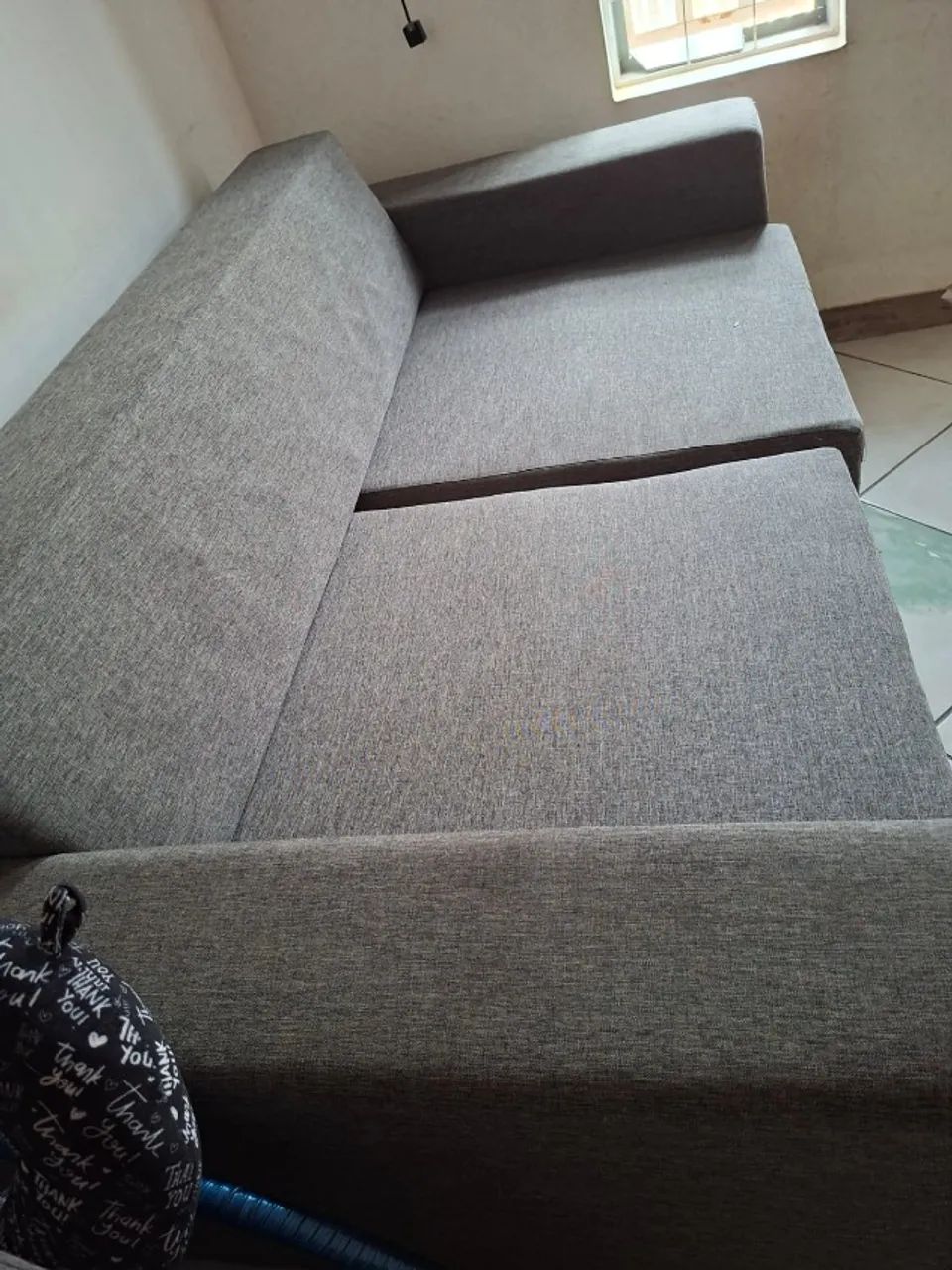 VENDE-SE SOFÁ RETRÁTIL EM TECIDO LINHO - Foto 4