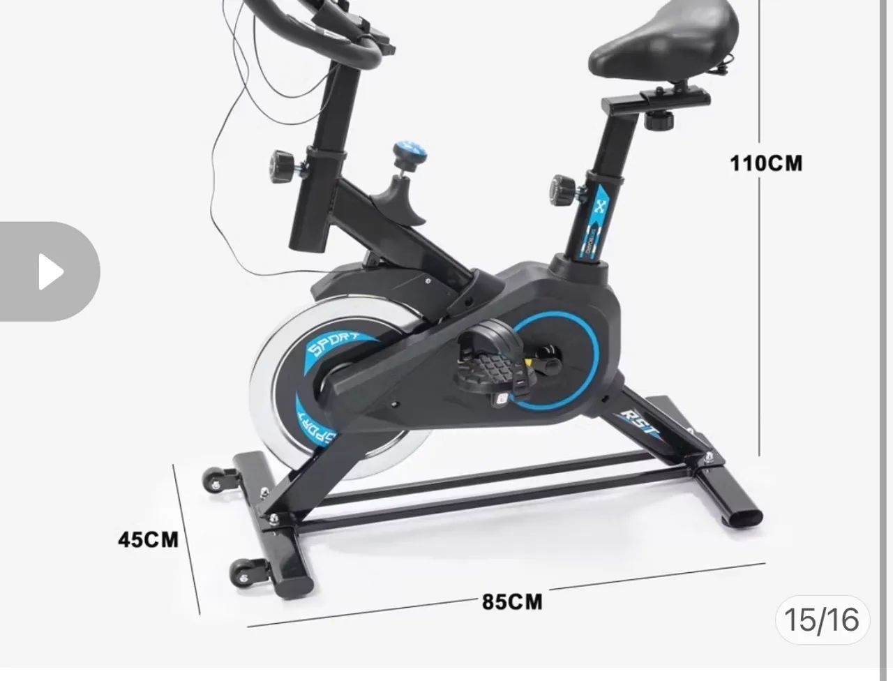 Bicicleta ergométrica spinning nova - Foto 3