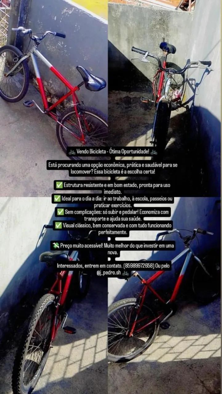 Venda de bicicleta usada mas em ótimo estado 