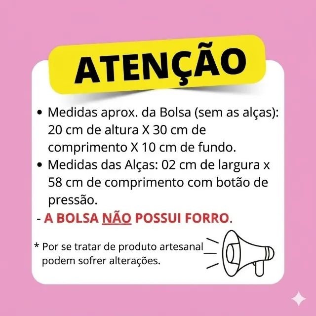 Bolsa de Crochê Artesanal Moda Brasil  - Foto 5