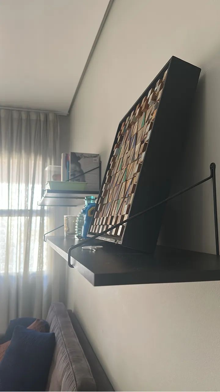 Rack + 2 estantes - preto - Foto 4