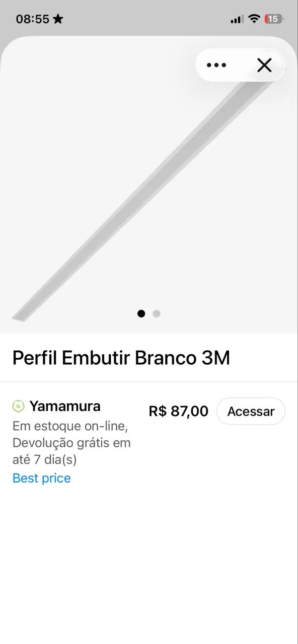 PERFIL LINEAR EMBUTIDO LED POWER LUME ? EMB25 - Foto 2