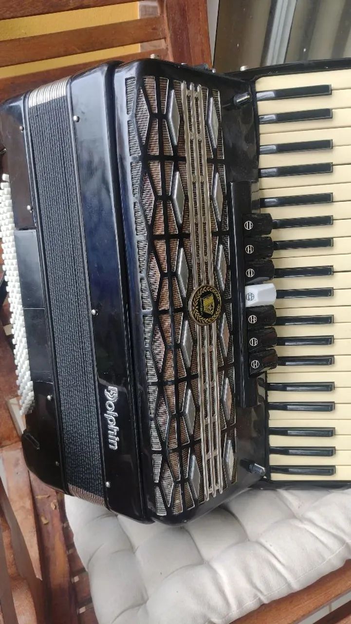 ACORDEON DOLPHIN 120 BAIXOS AFINADA E NOVA DEMAIS  - Foto 3
