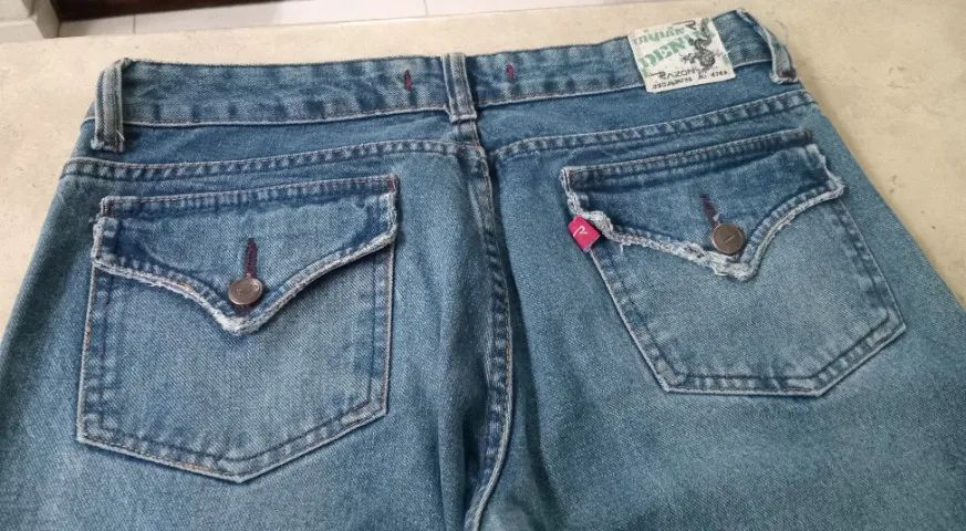 Calça Razon tam 42 Jeans tradicional 100% algodão Usado Desapego - Foto 2