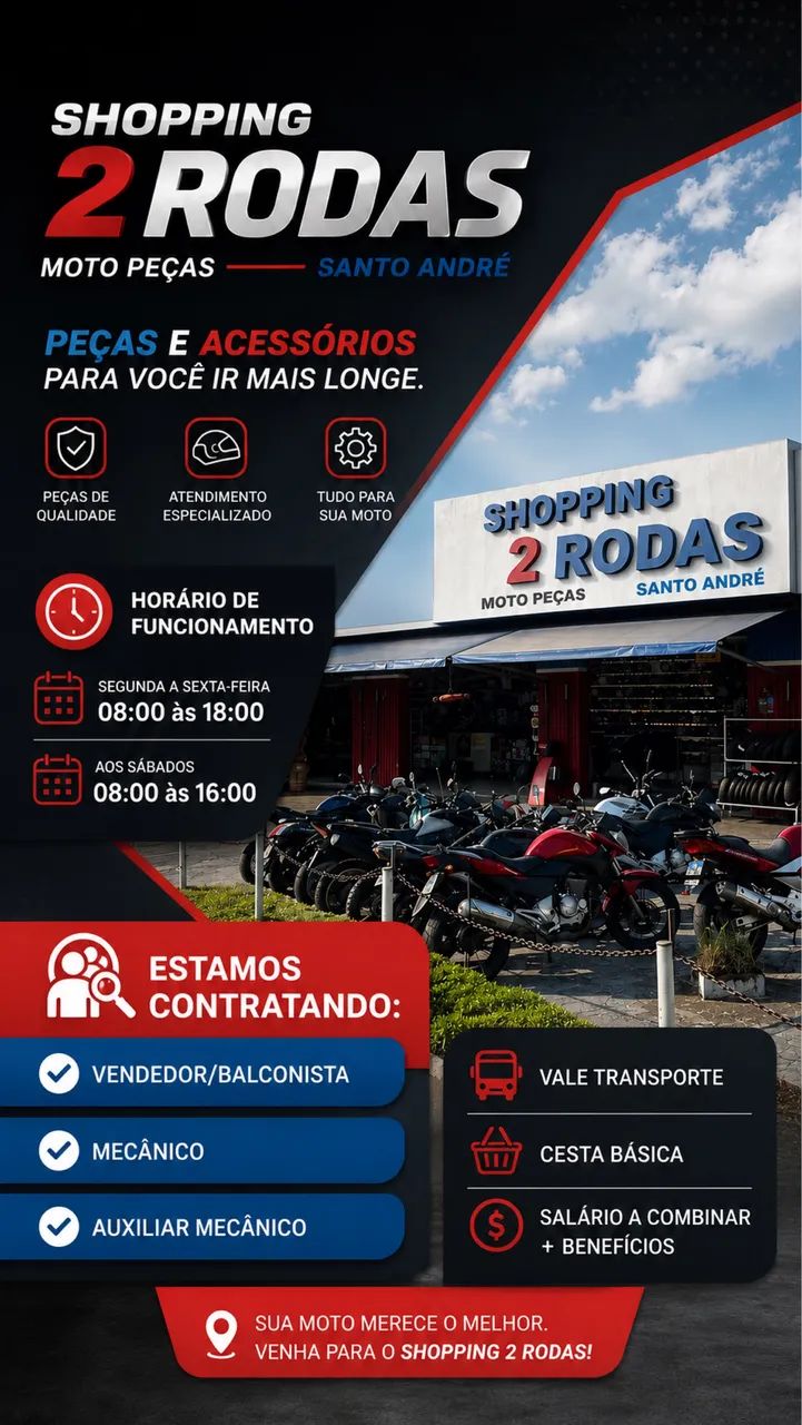 VENDEDOR E MECÂNICO MOTO PEÇAS 