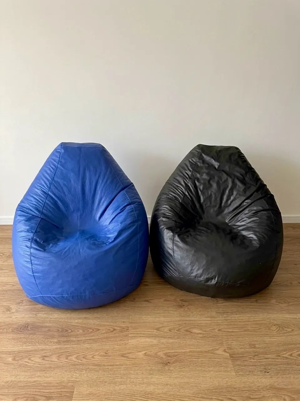 Puff Pera Azul e Preto