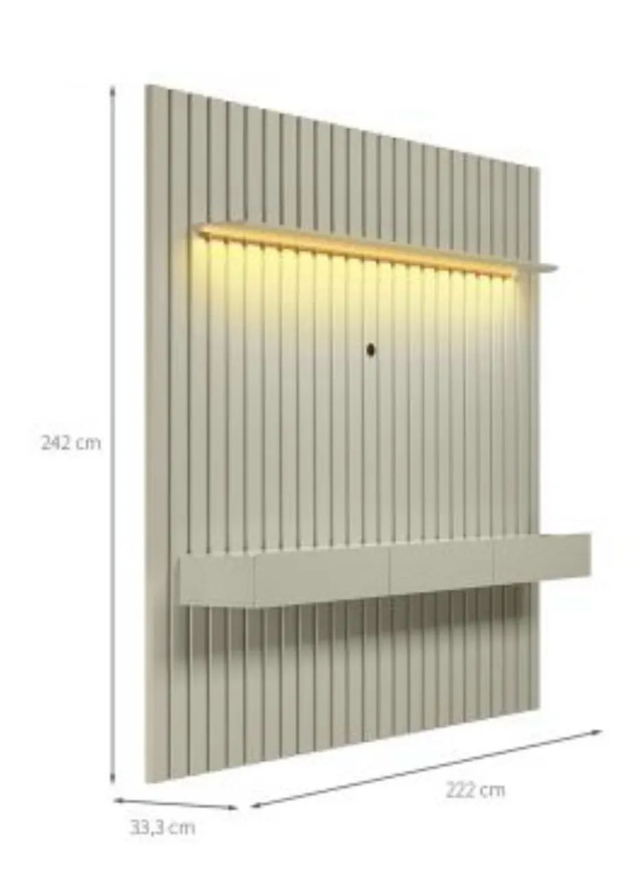 Painel Ripado com Rack e LED da Mobly - Foto 5