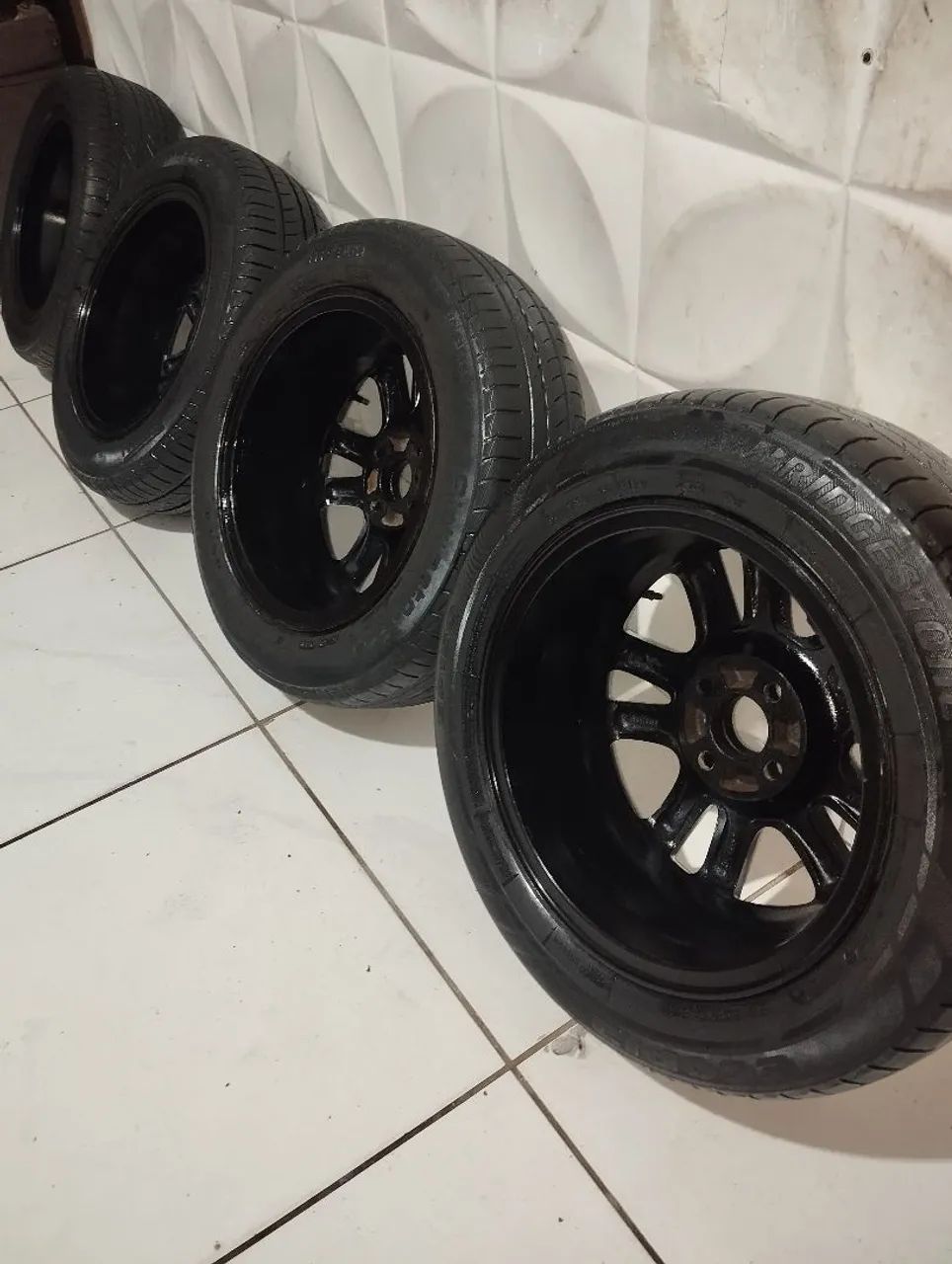 Vende-se rodas 15 liga leve coração 4 x 100 dá no gol Palio Fiat Chevrolet na Caucaia Ret - Foto 6