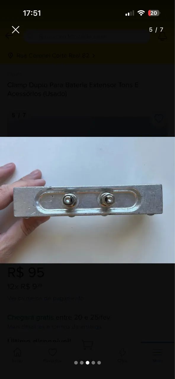 Clamp Duplo Para Bateria Extensor Tons E Acessórios - Foto 3