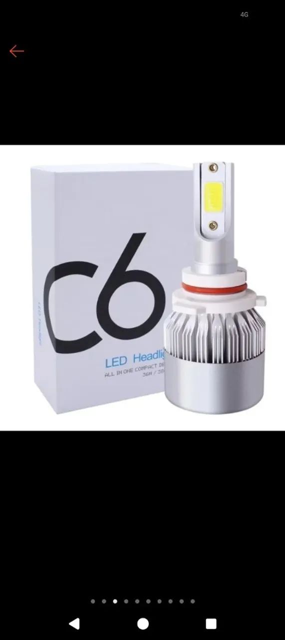 Lâmpada de led HB3 905 C6 super LED luminosidade 7.200 lumens 
