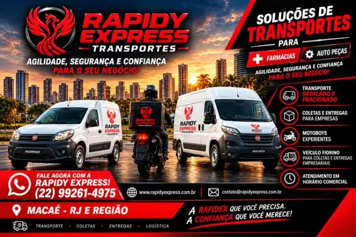 RAPIDY EXPRESS | ENTREGAS E TRANSPORTES PARA EMPRESAS EM MACAÉ