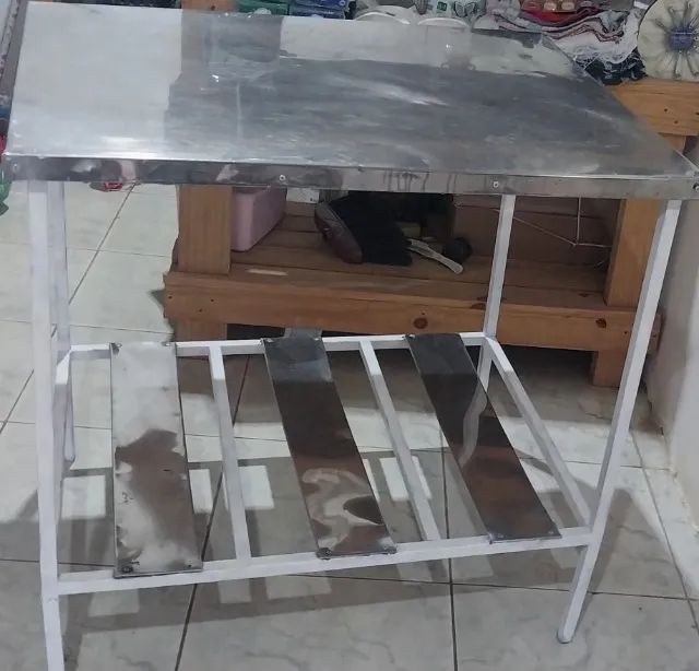 Mesa de inox galvanizada para comércio  - Foto 3