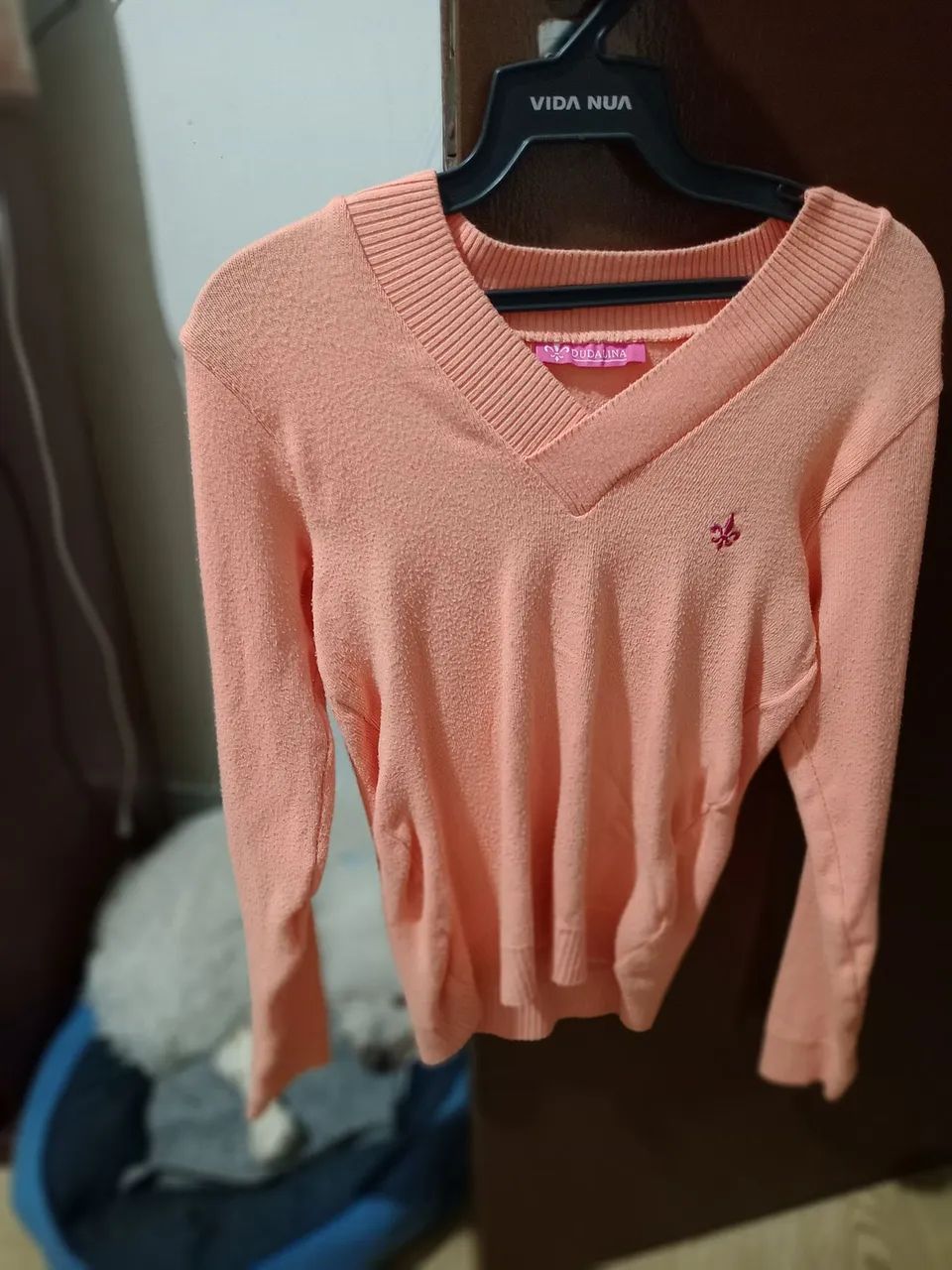 Blusa laranja manga comprida 
