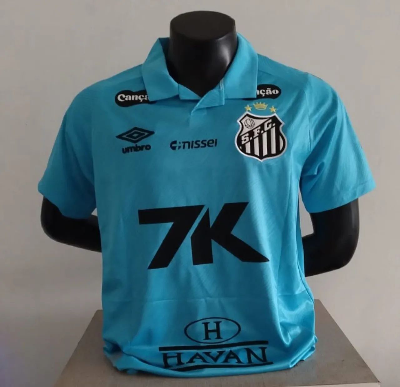 Camisa do Santos com os patrocínios personalizada nome e número 