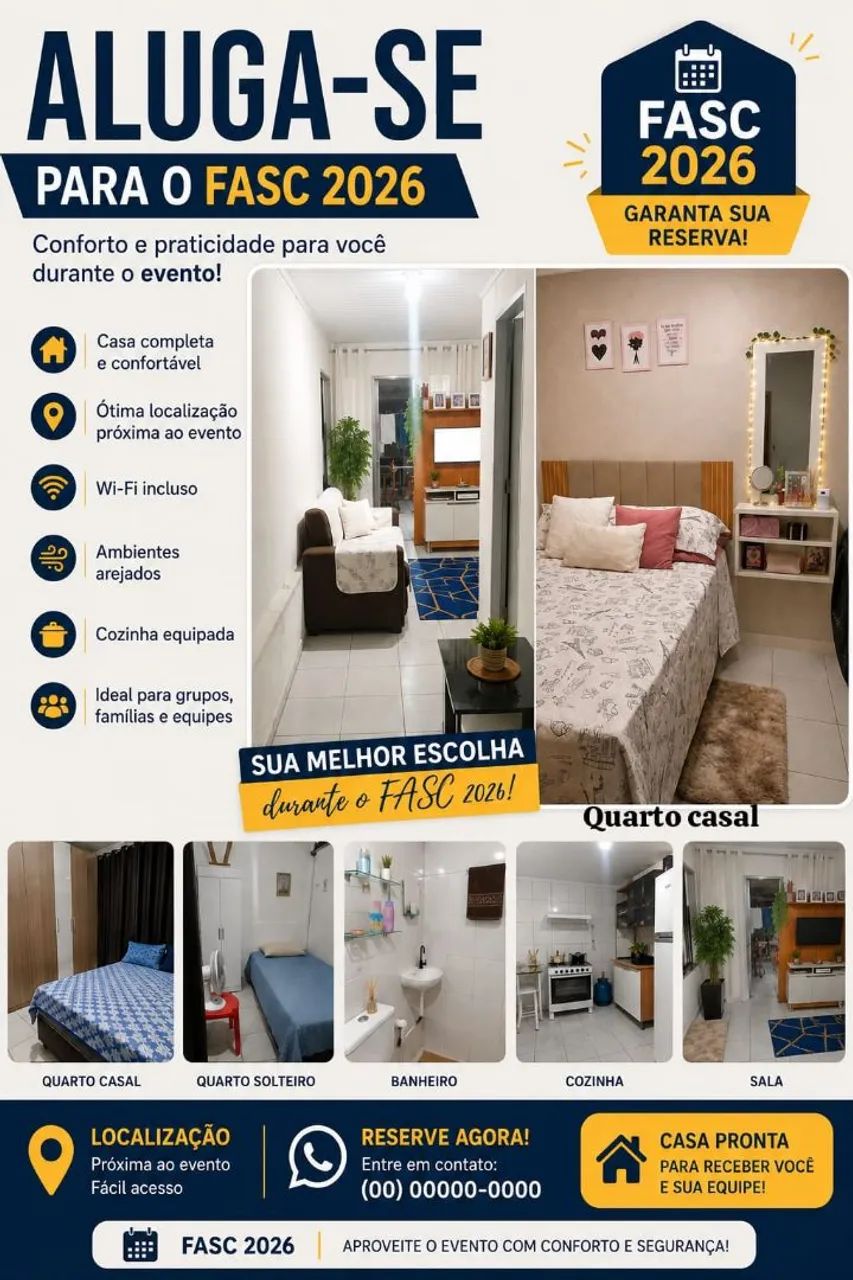 Alugo casa para o Fasc