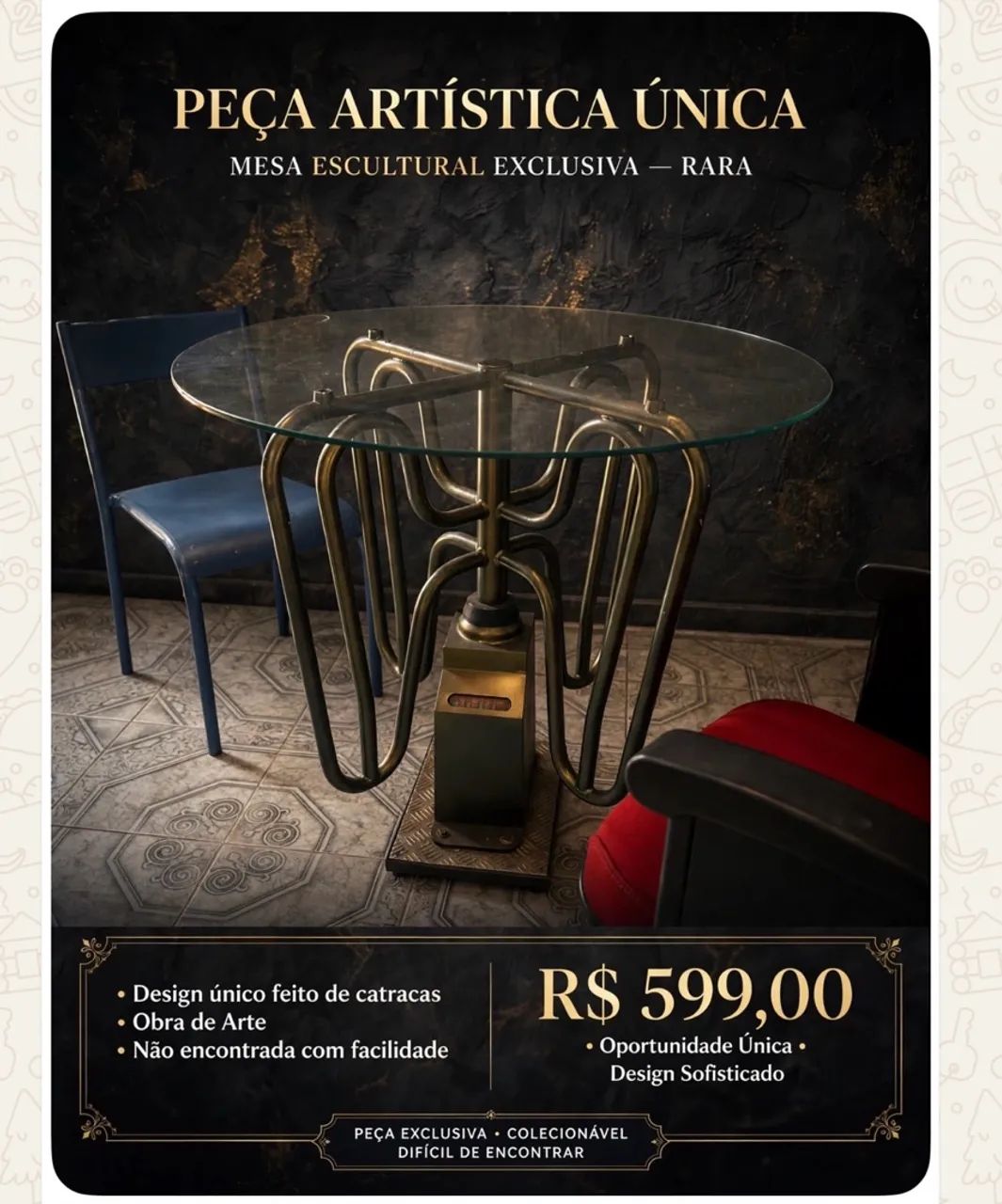 Mesa de vidro com design elegante  - Foto 2