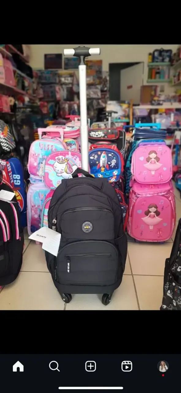 OFERTA MOCHILA REFORÇADA 4 RODAS COM CARRINHO ESTILO MALA 