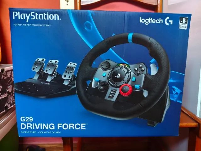 Logitech G29 com cambio e kit de inversor de pedais