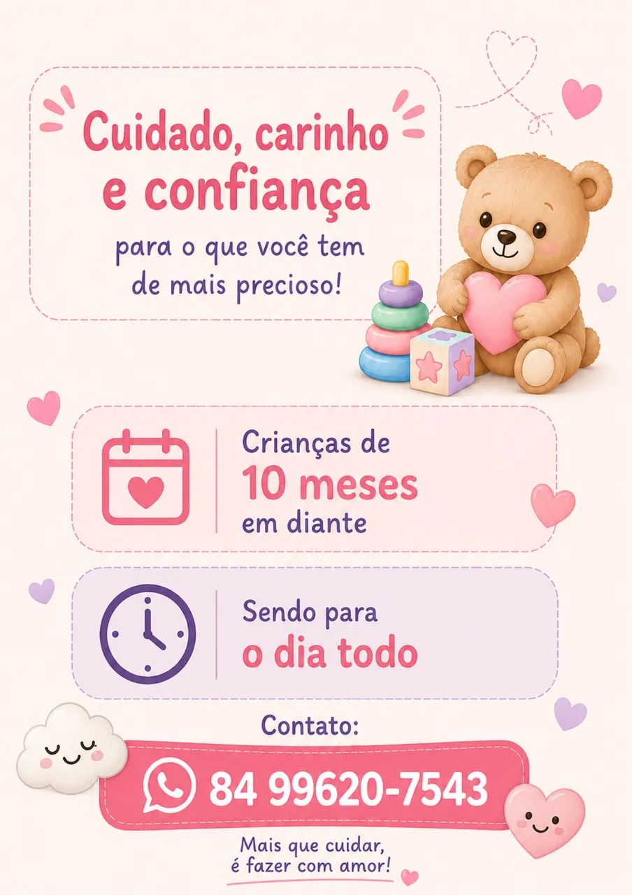 Baba de crianças apartir de 10 meses