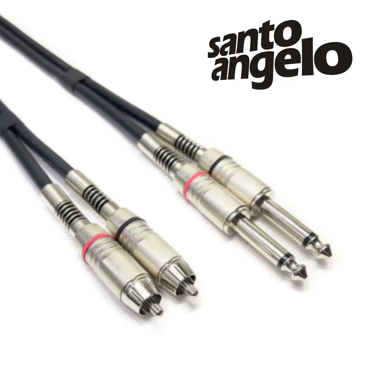 Cabo Estéreo 2 P10 Mono para 2 RCA,  Santo Ângelo 1 metro