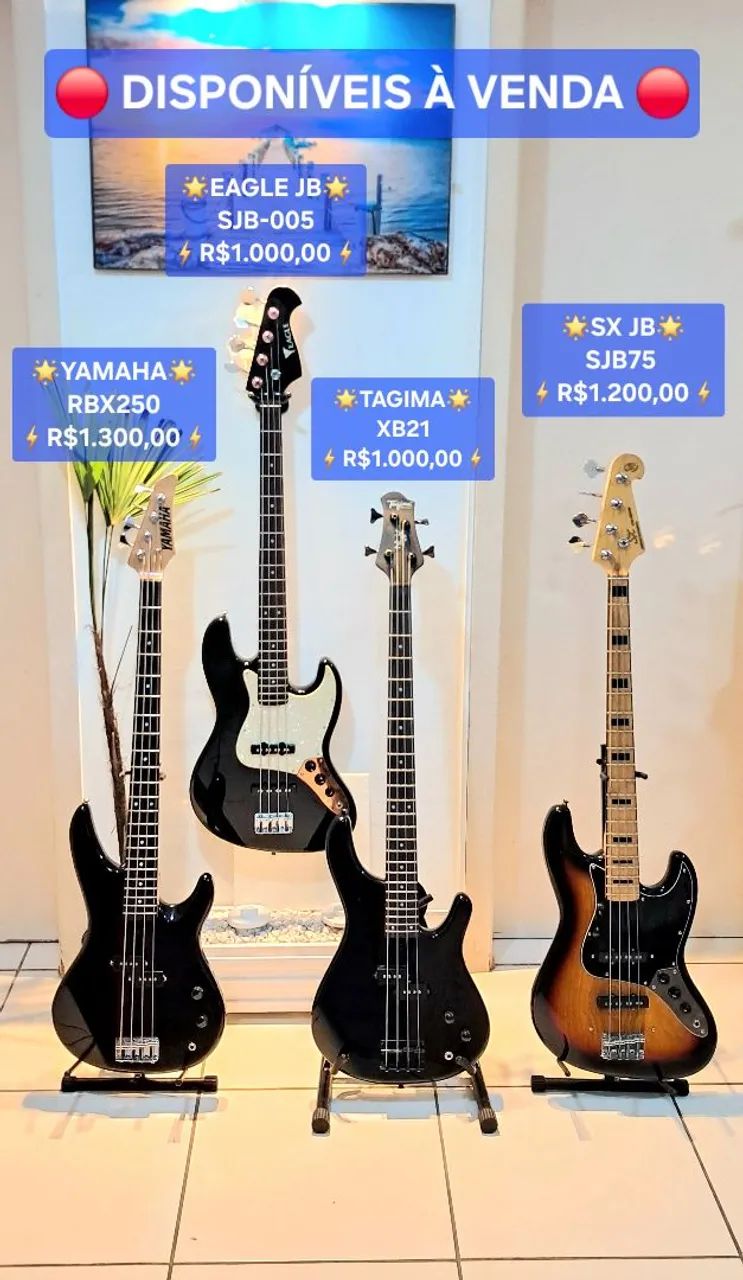 BAIXOS - YAMAHA / EAGLE / TAGIMA / SX - REGULADOS
