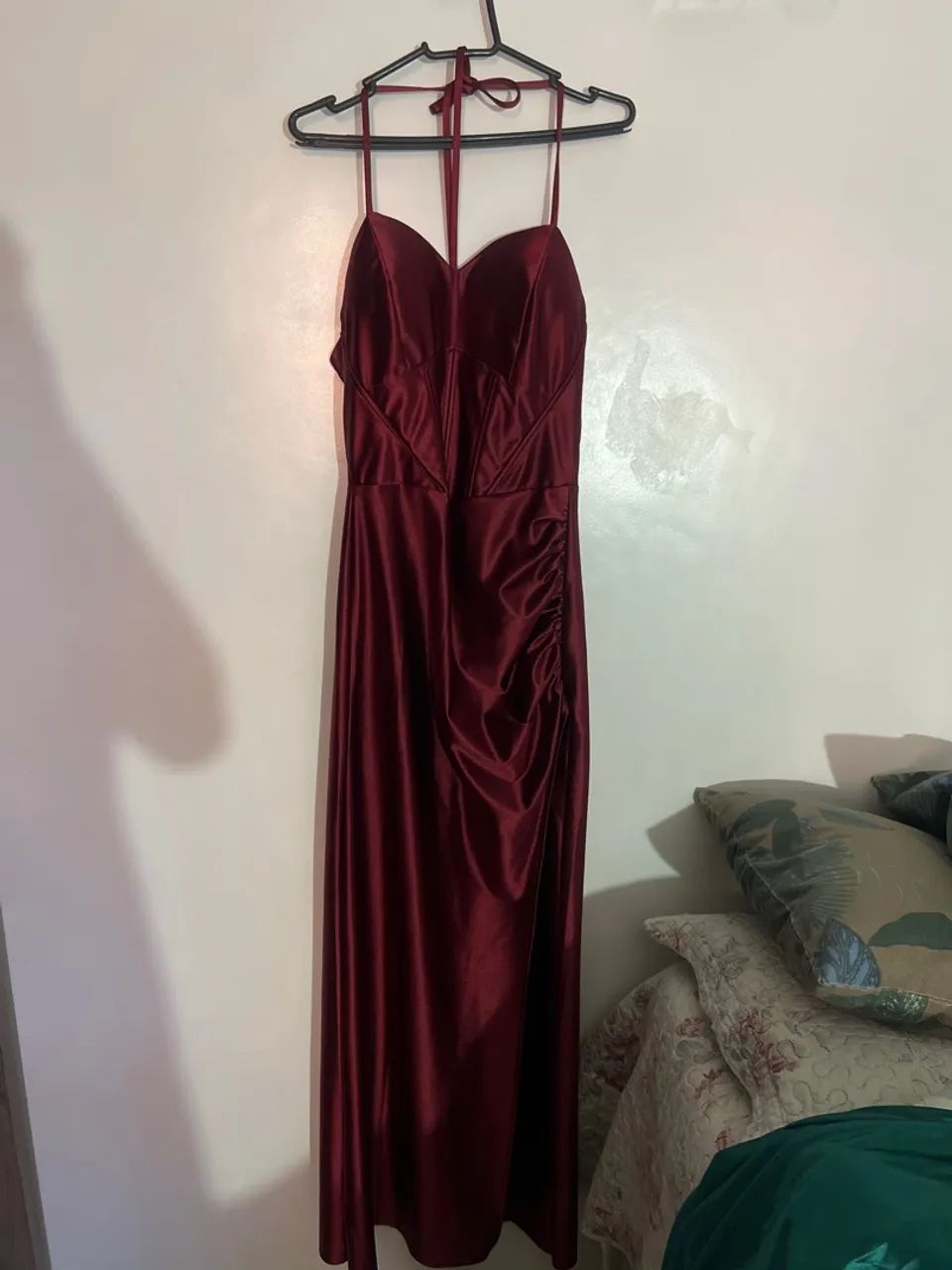 Vestido de formatura cor vinho  - Foto 2
