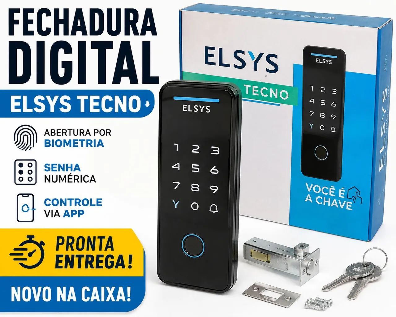 Fechadura Digital Elsys Tecno 