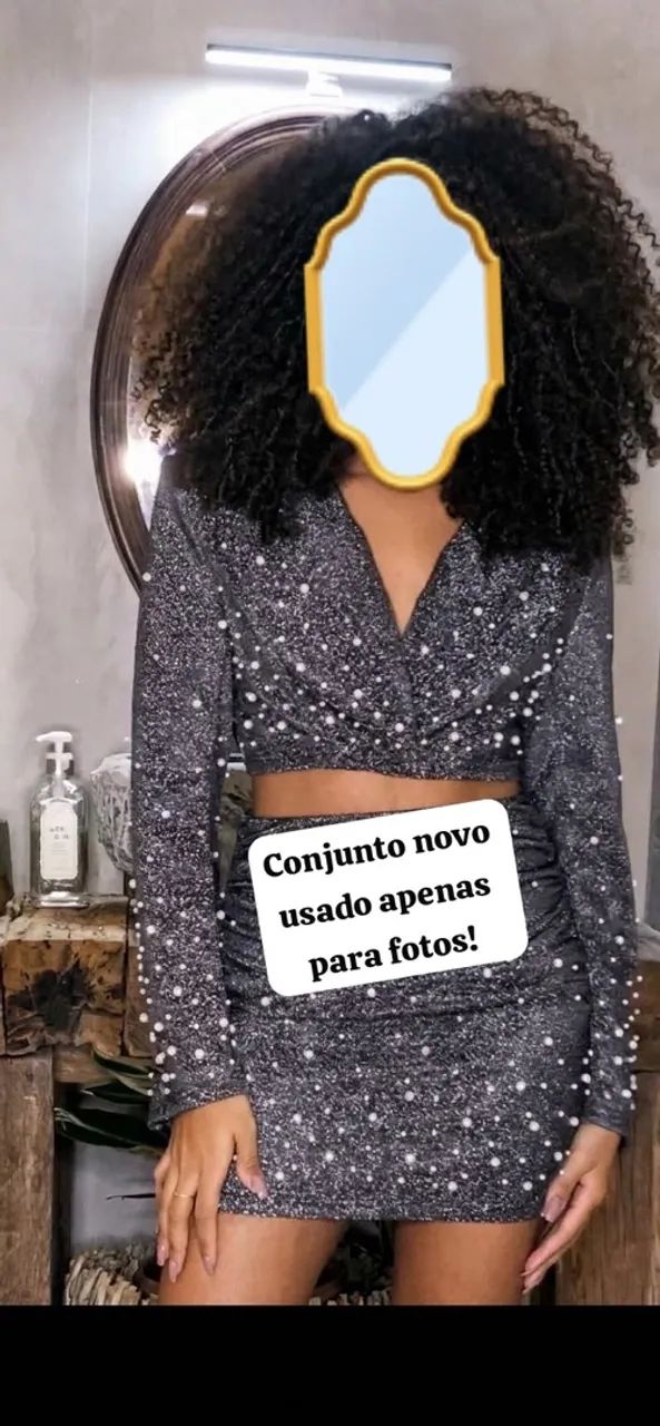 Conjunto look festa (saia e blaser) 