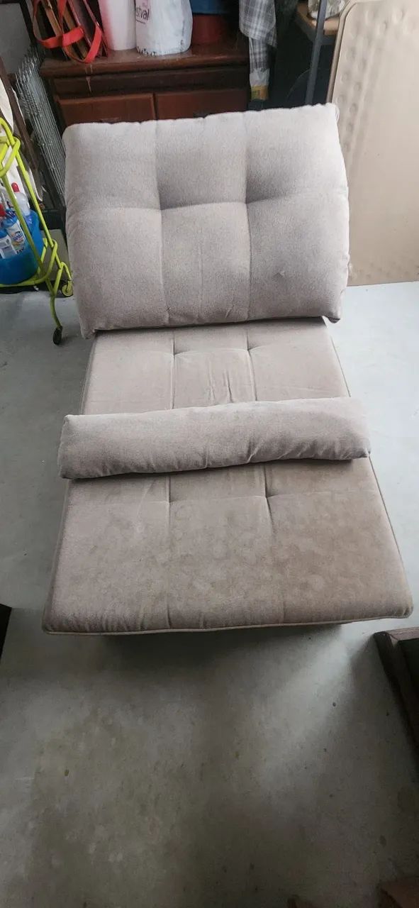 Poltrona sofa retrátil reclinável 1 lugar cinza - Foto 3