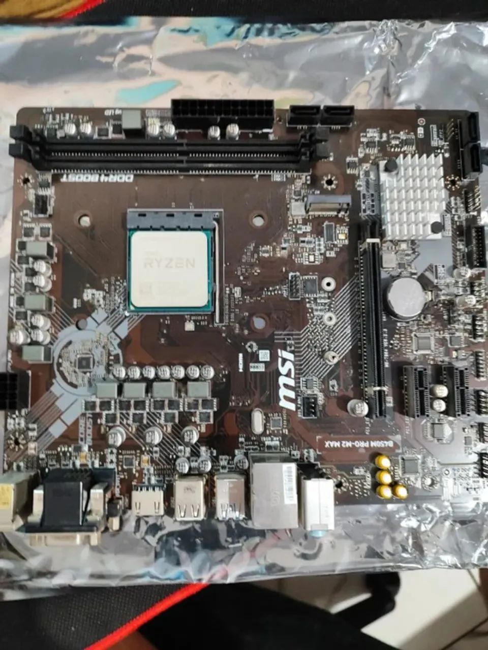 Kit Placa mãe ASUS b450m pro m2 max + Processador AMD Ryzen 5600G + Cooler - Foto 4