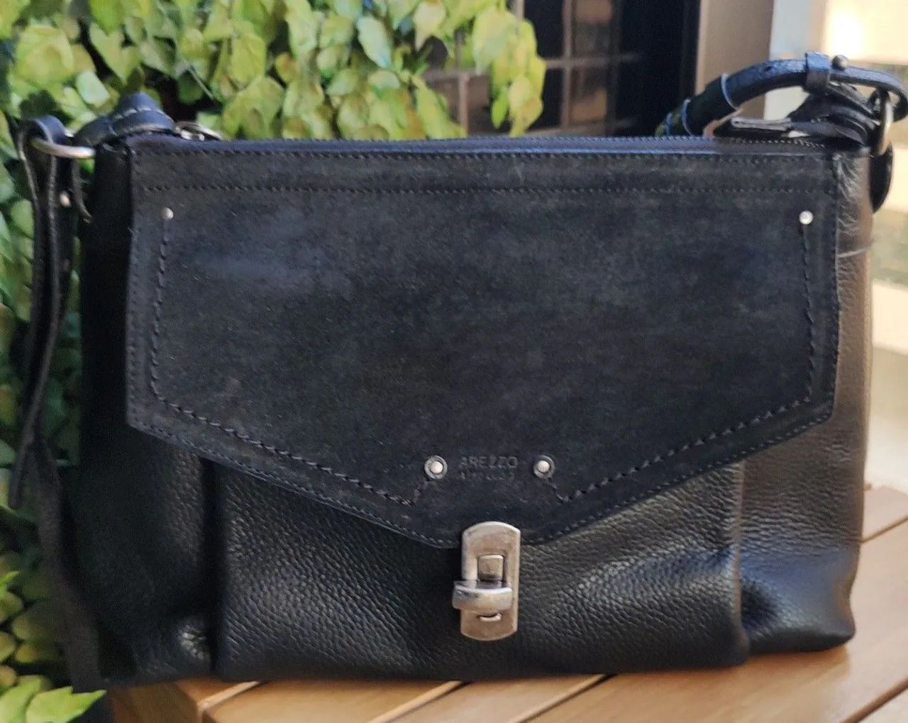 Bolsa Preta Arezzo Couro - Foto 3