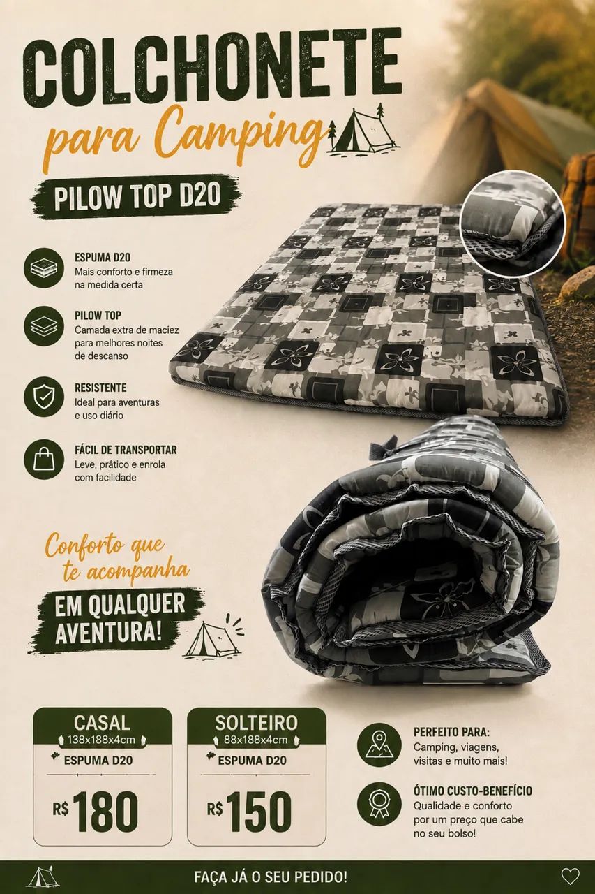 colchonete para camping 
