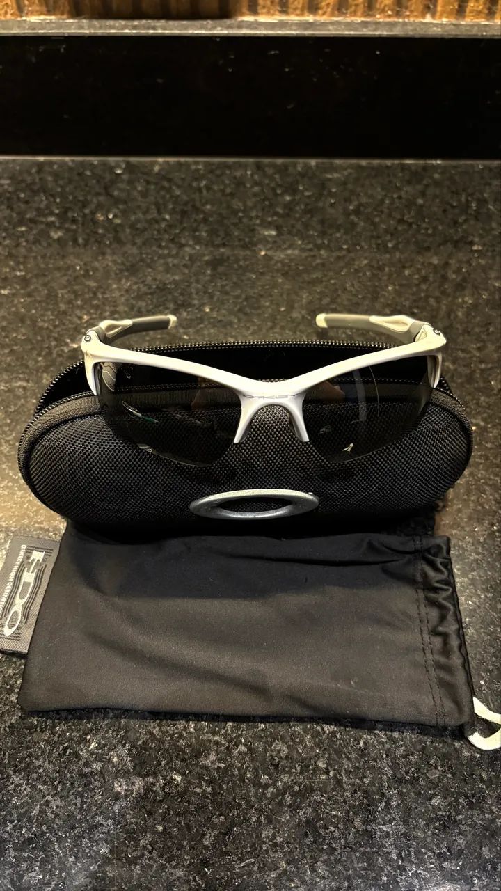 Half Jacket 2.0 White/Cinza, lentes Grey/Slate Iridium - Foto 3