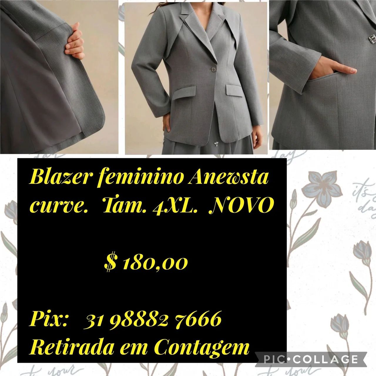 Blazer feminino plus size NOVO