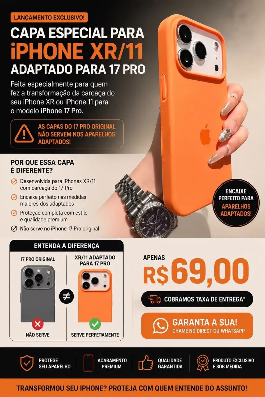 Capas para xr versão 17 Pro - Foto 2