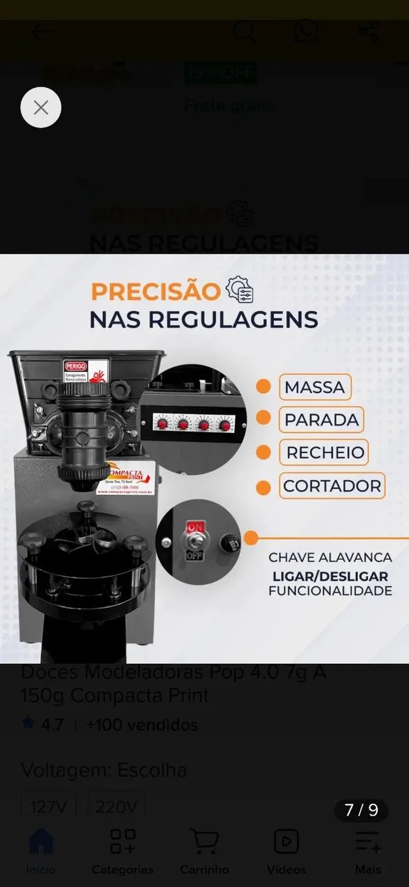 MÁQUINA DE FAZER SALGADOS