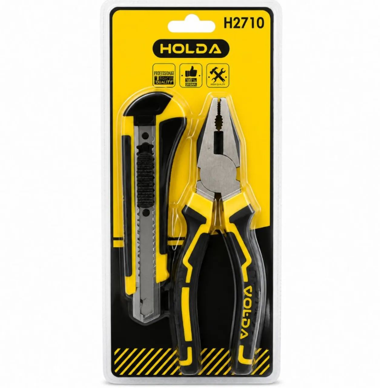 Kit Alicate Universal 8" + Estilete Retrátil Profissional HOLDA H2710  - Foto 2