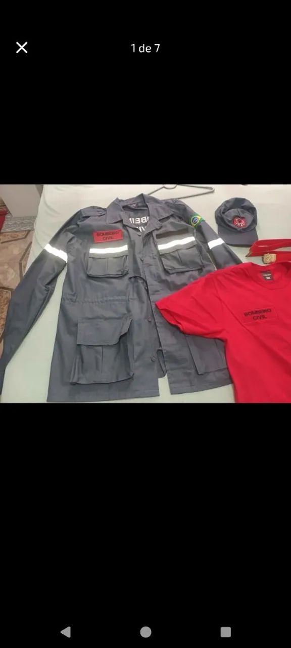 Uniforme de bombeiro civil zero nunca usado 