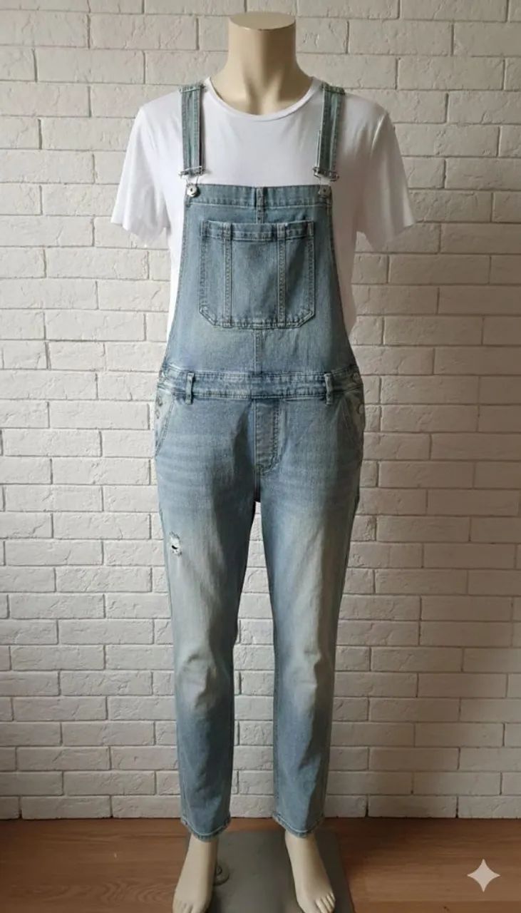 Macacão Jeans G azul RHN