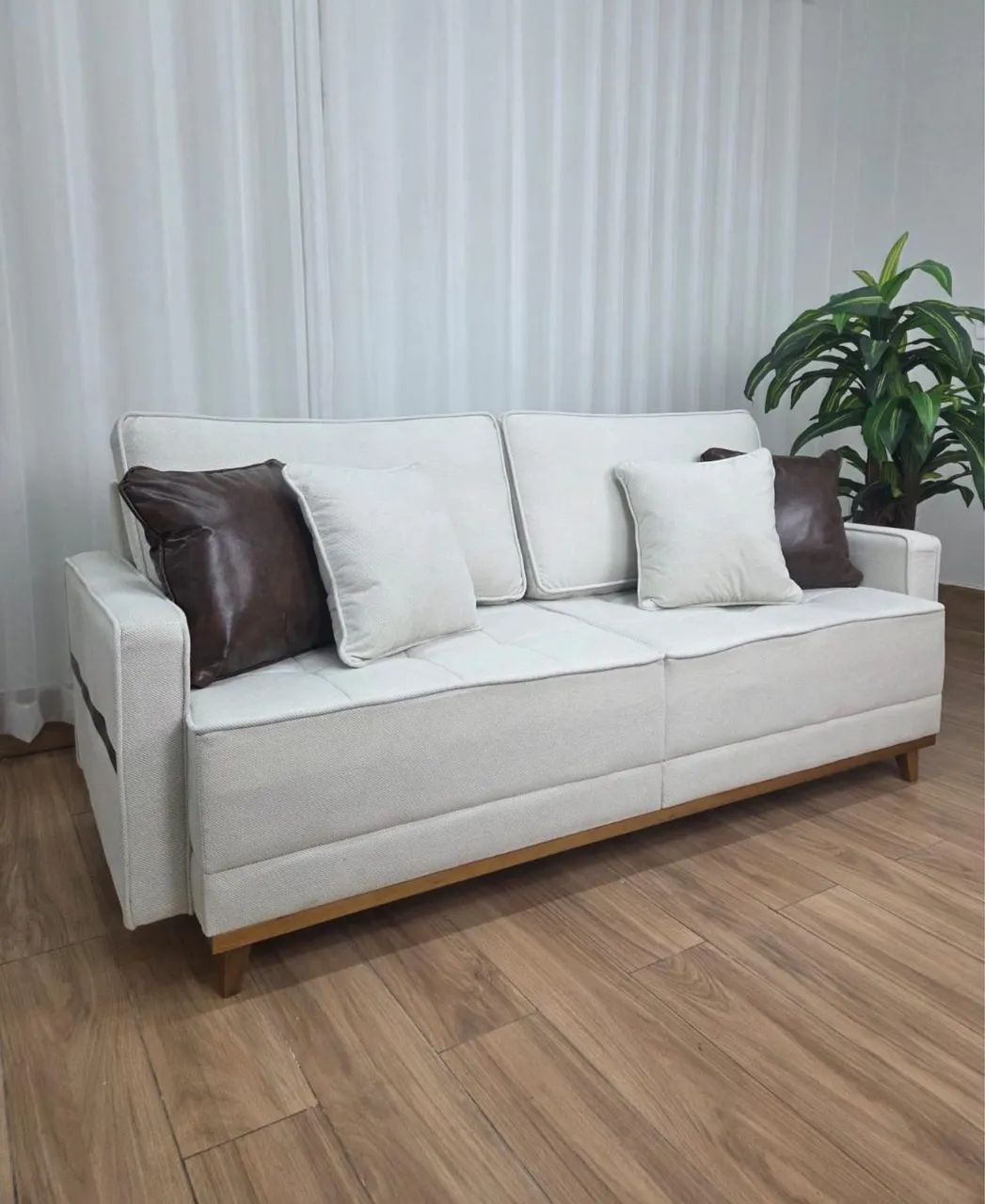 Sofa Living Sofia Molas Bonnel 2.00m Linho Impermeável l88