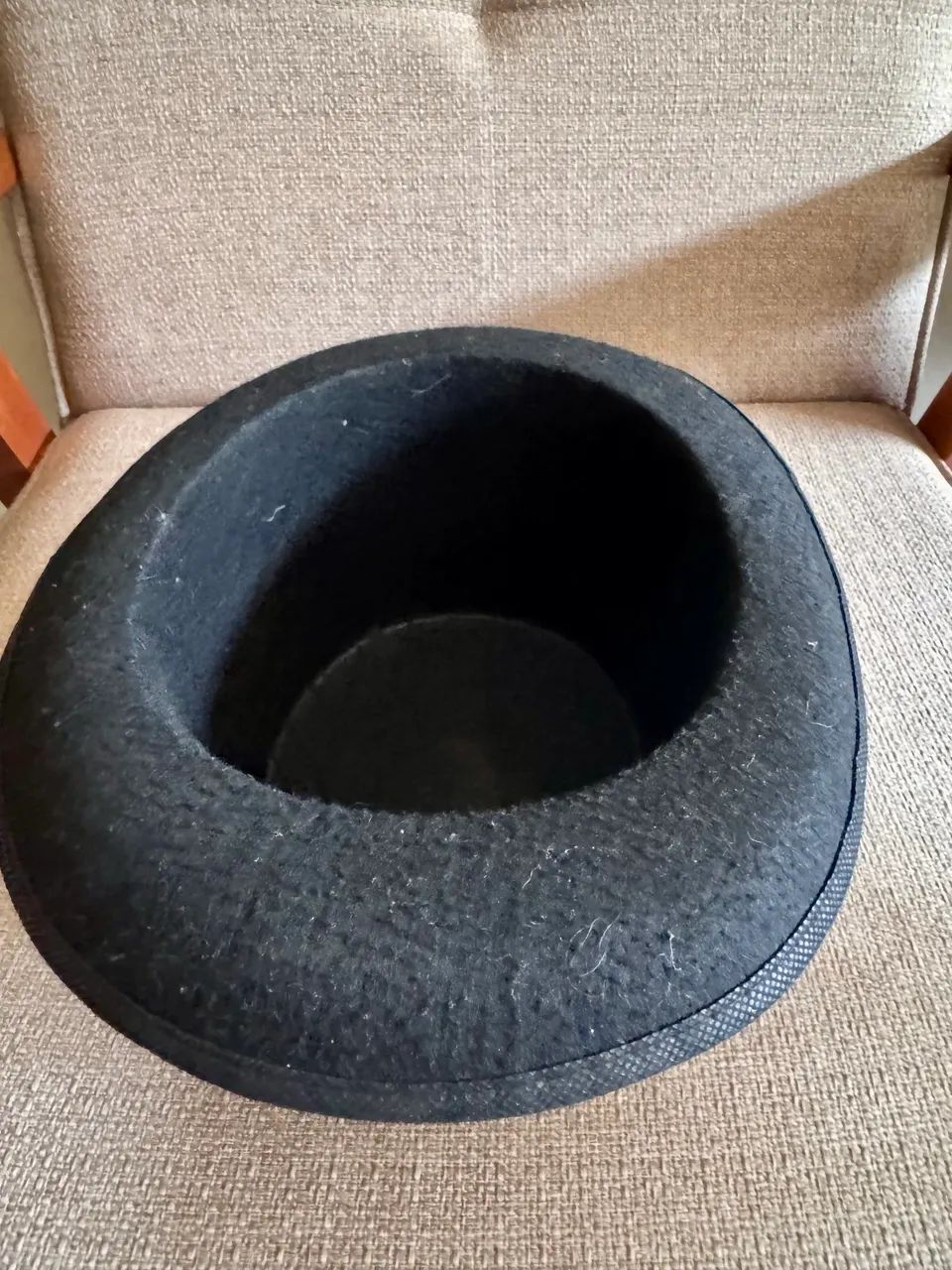 Cartola Clássica Preta em Feltro - Estilo Vintage - Foto 3