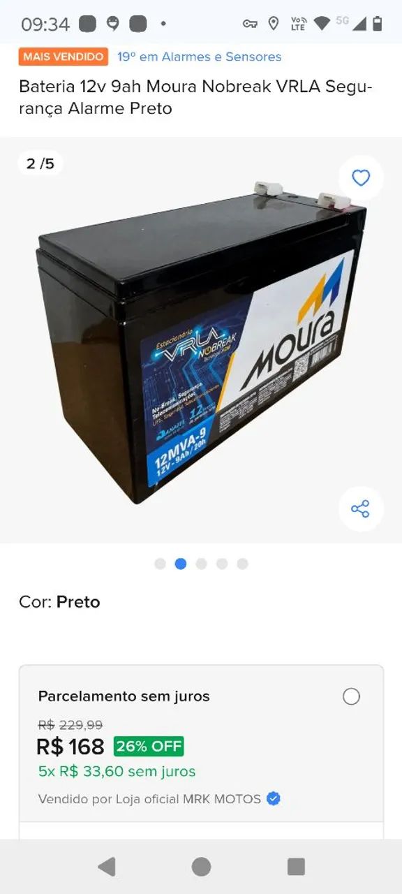 Bateria Nobreak Moura - Foto 2