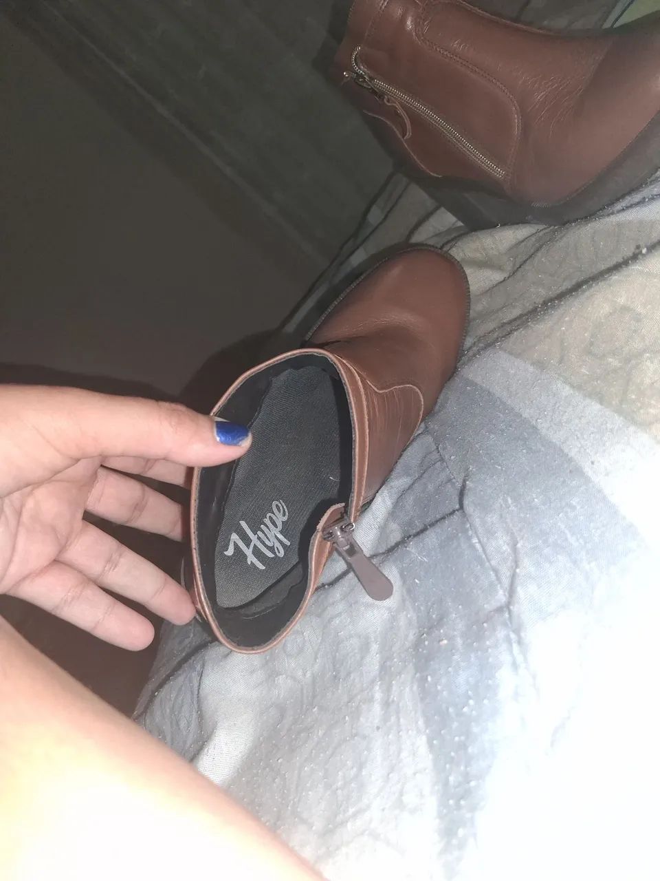 Botas de couro marrom clara - Foto 4