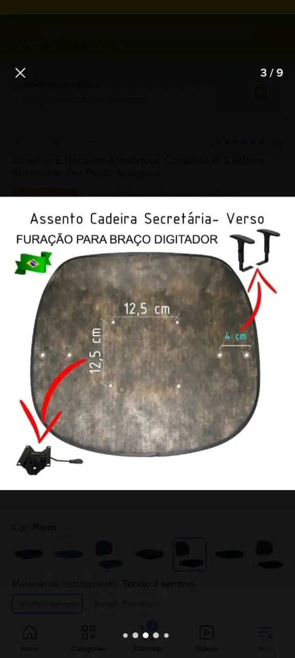 Acento para cadeira escritório  - Foto 5