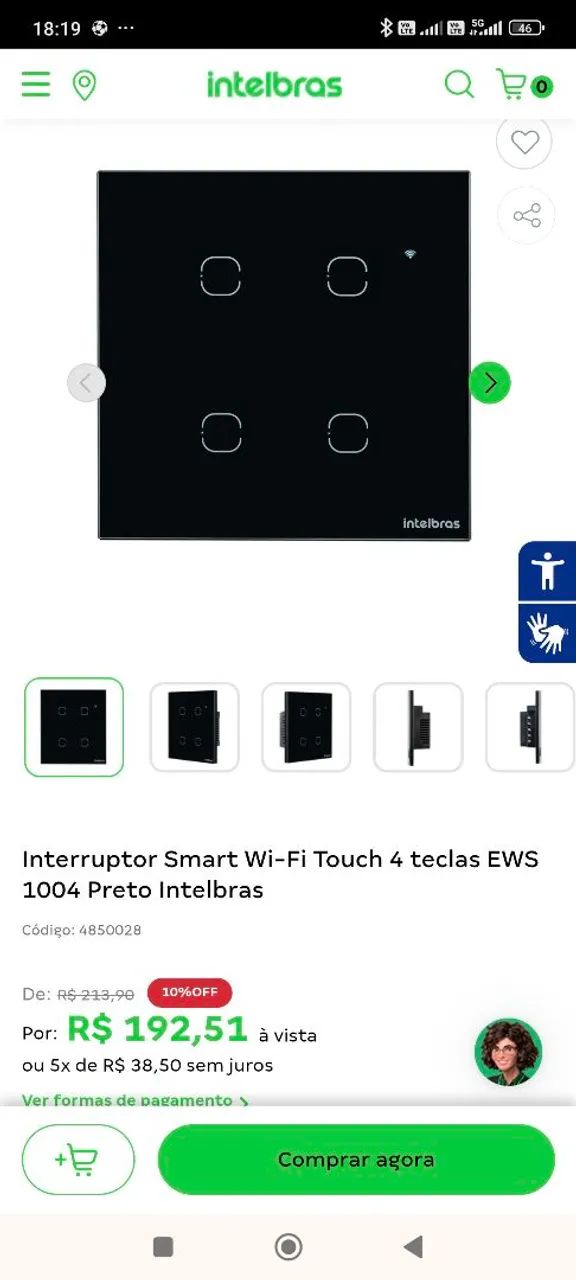 Interruptor inteligente 65104469254657123