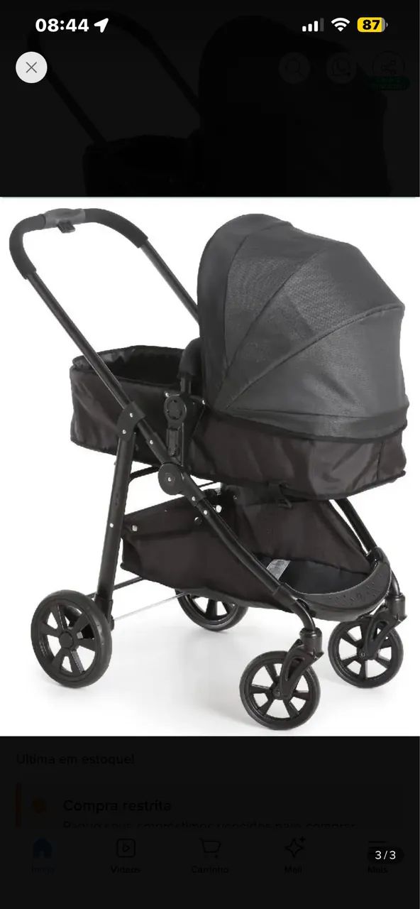 Carrinho Galzerano Olimpus New Black 