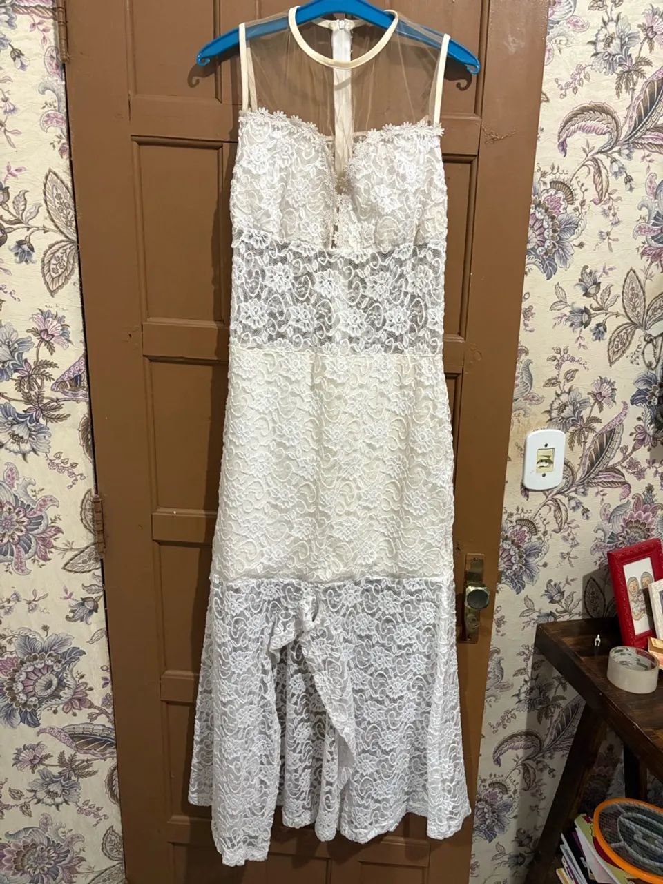 Vestido de renda branco